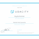 Udacity MWS Nanodegree Certificate